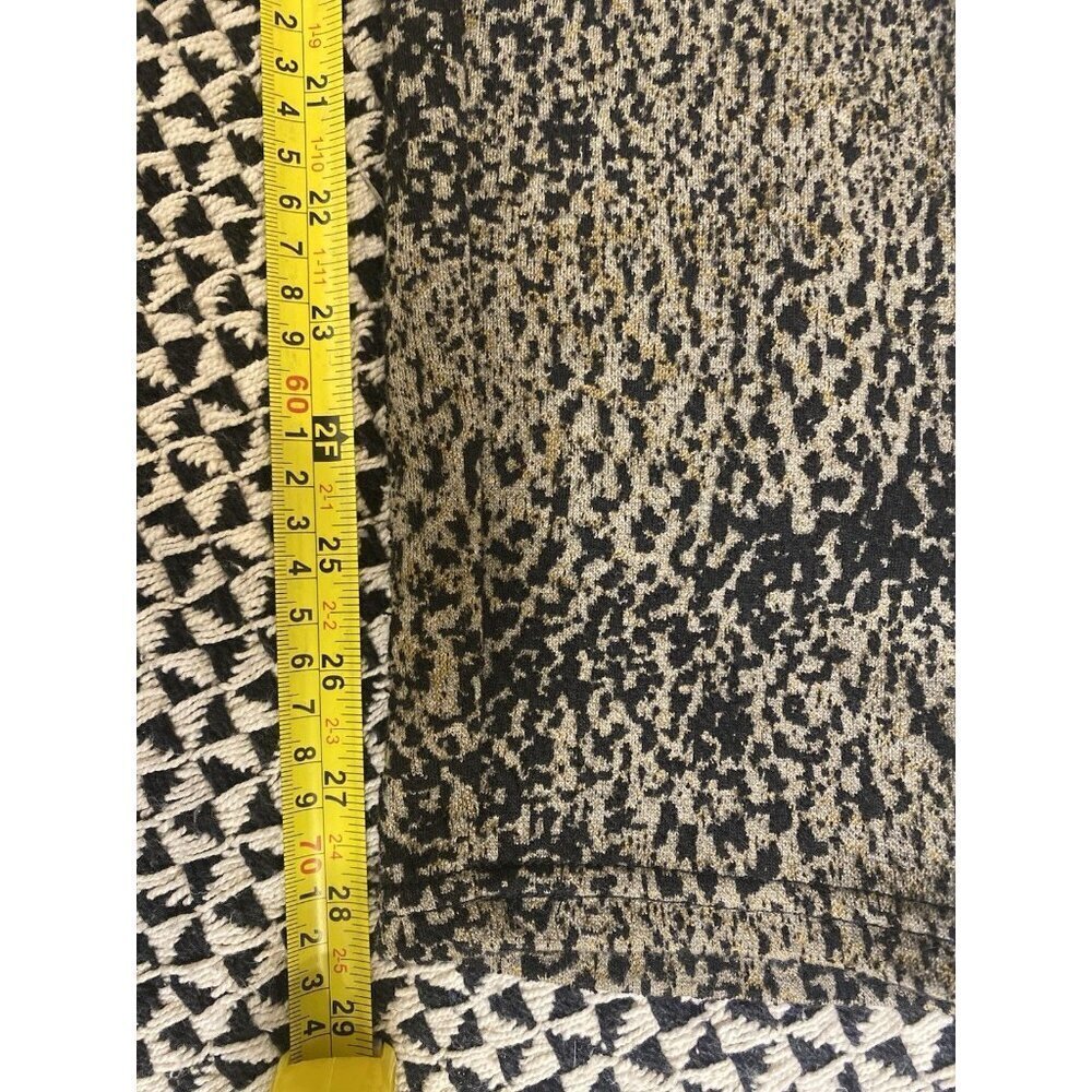 Free People Knit Leggings in Leopard Print Combo Vintage Tan Beige Size SP - Picture 4 of 9